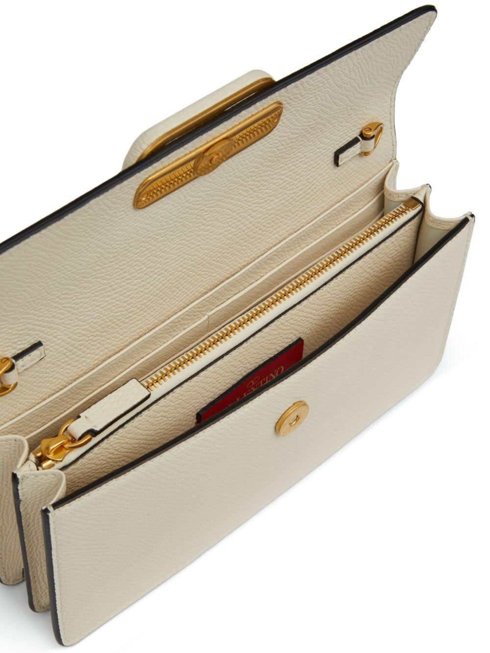 VLogo Signature leather chain wallet Product Image