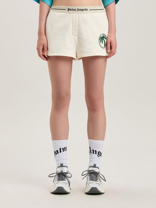 OVAL PALM SWEATSHORTS OFF WHITE - FOREST Product Image