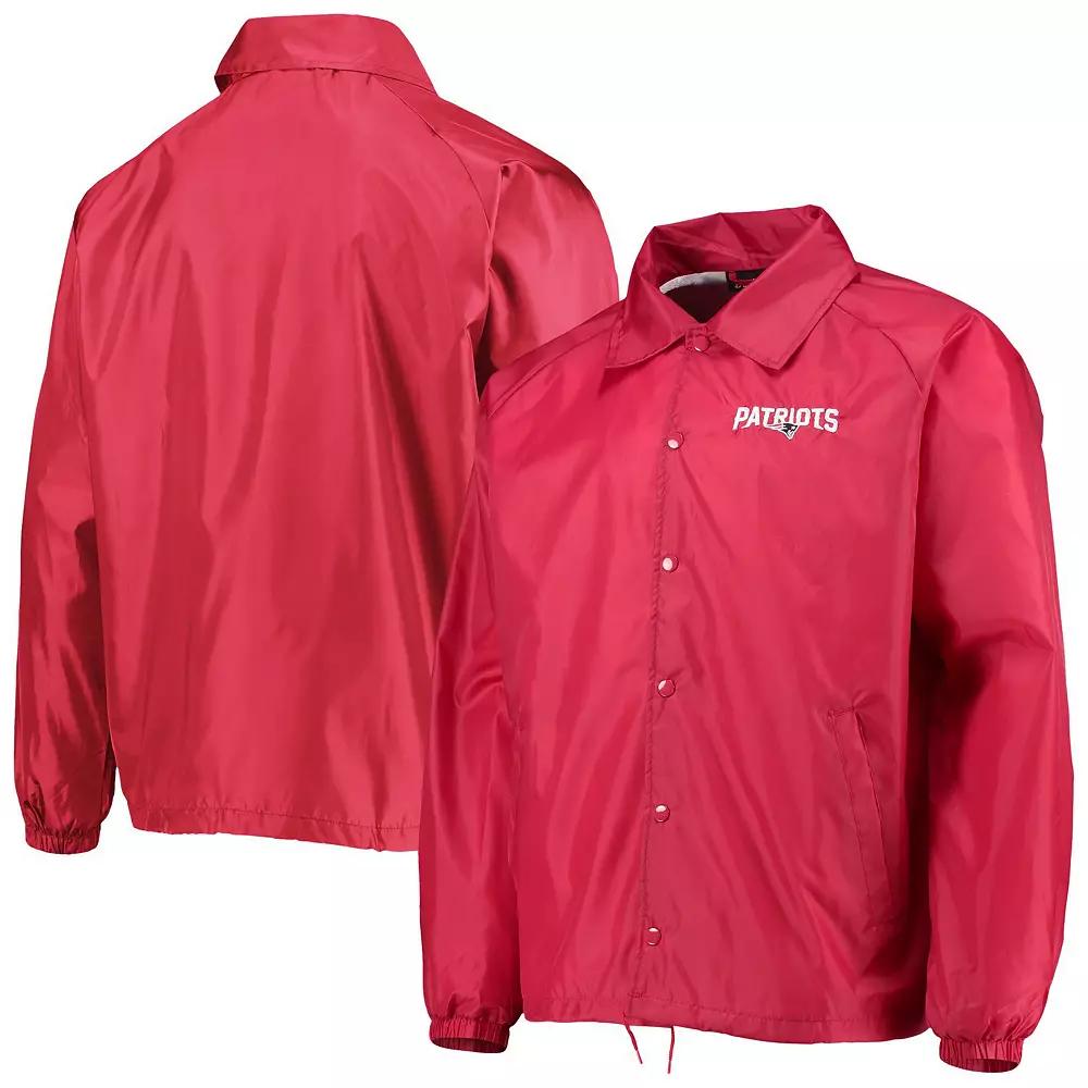 Men's Dunbrooke Red New England Patriots Coaches Classic Raglan Full-Snap Windbreaker Jacket, Size: XL Product Image