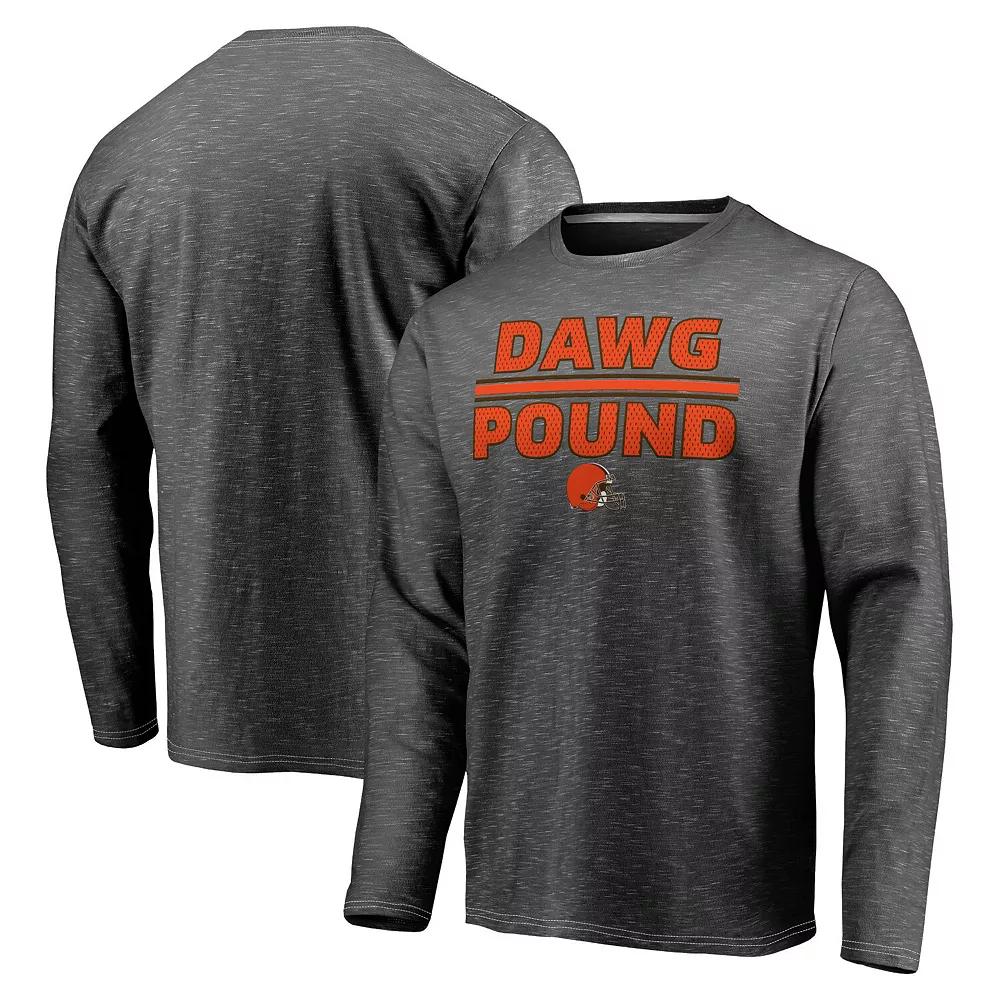 Men's Fanatics Gray Cleveland Browns Component Long Sleeve T-Shirt,  Product Image