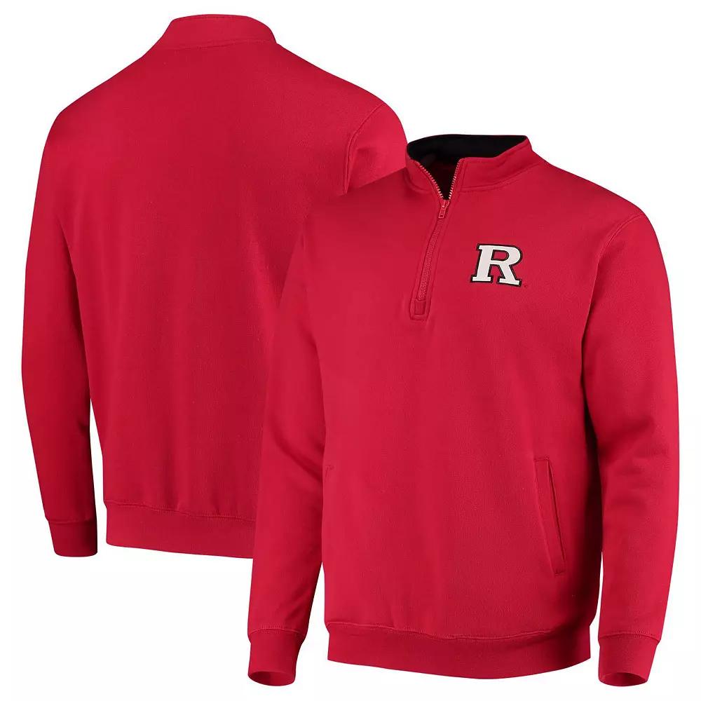 Men's Colosseum Scarlet Rutgers Scarlet Knights Tortugas Logo Quarter-Zip Jacket,  Product Image