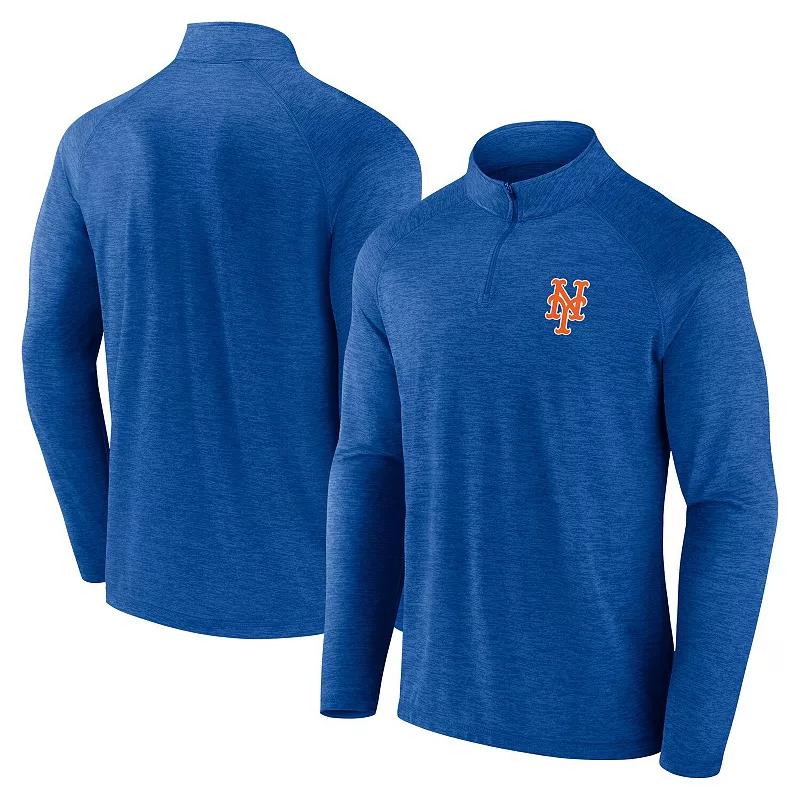 Mens Fanatics Royal New York Mets Head-to-Head Raglan Quarter-Zip Jacket Product Image