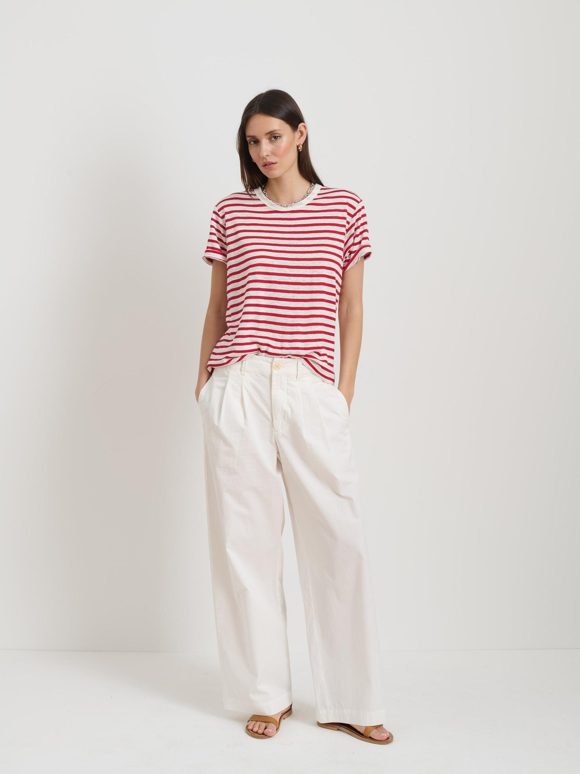 Garcon Striped Tee In Linen Cotton Product Image