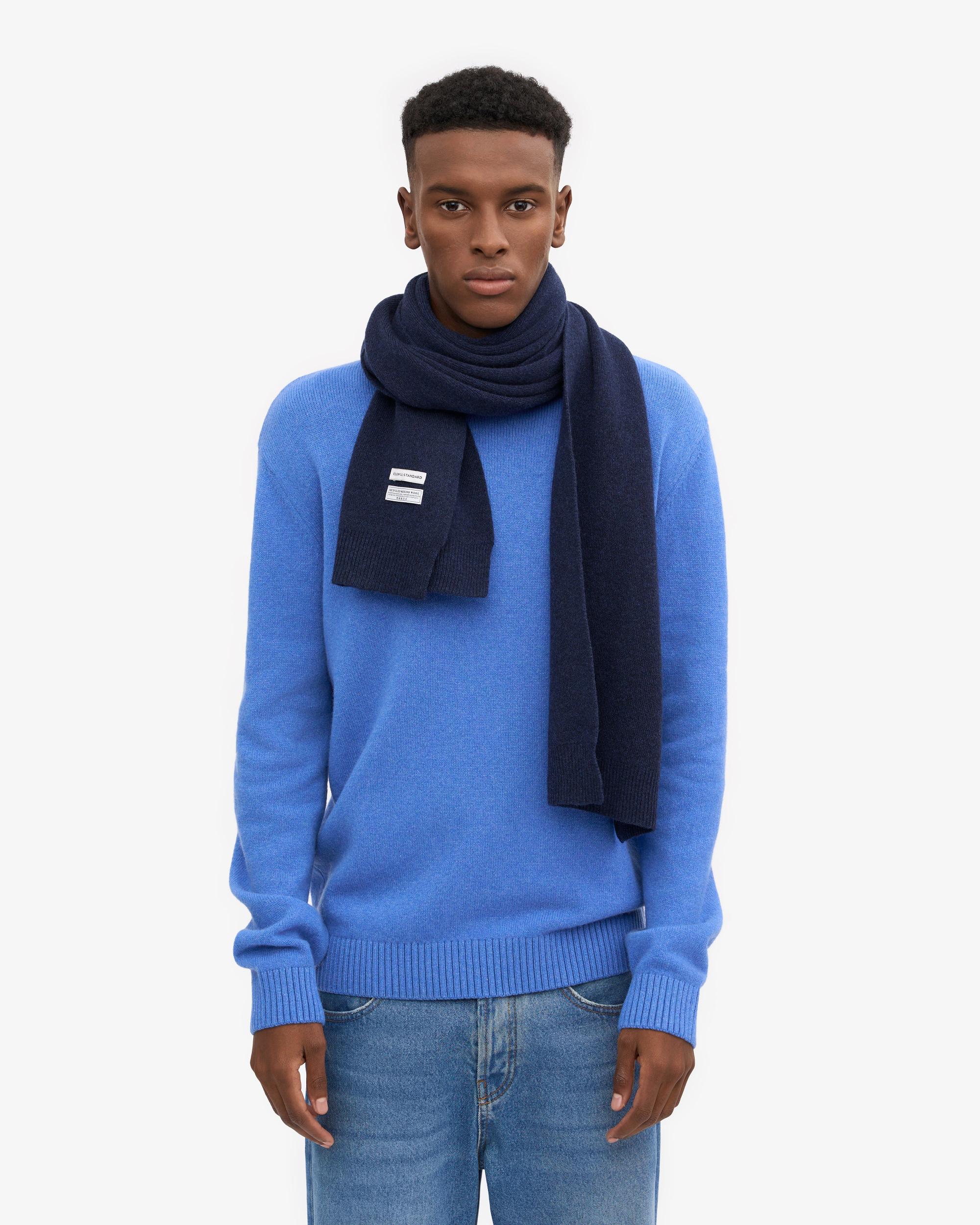 Merino Wool Scarf - Stone Blue Product Image