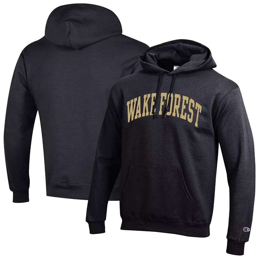 Men's Champion Black Wake Forest Demon Deacons Basic Arch Fleece Pullover Hoodie,  Product Image