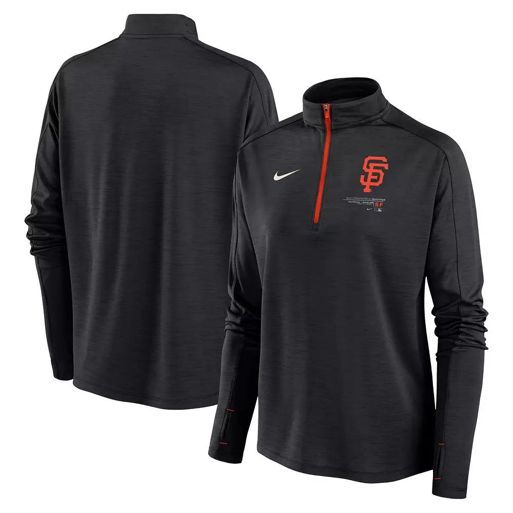 Women's Nike Black San Francisco Giants Pacer Quarter-Zip Top,  Product Image
