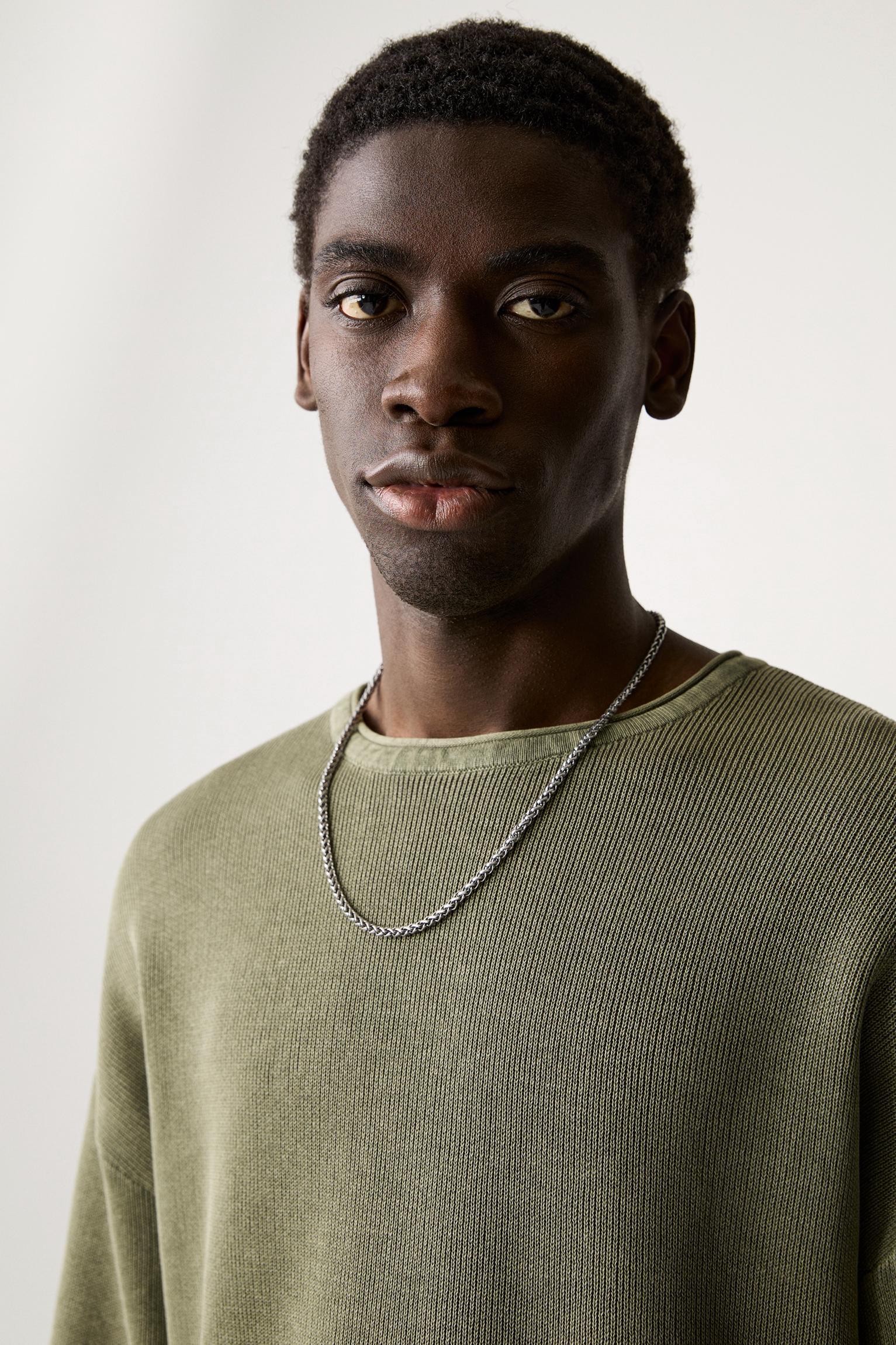 Faded raw edge sweater Product Image