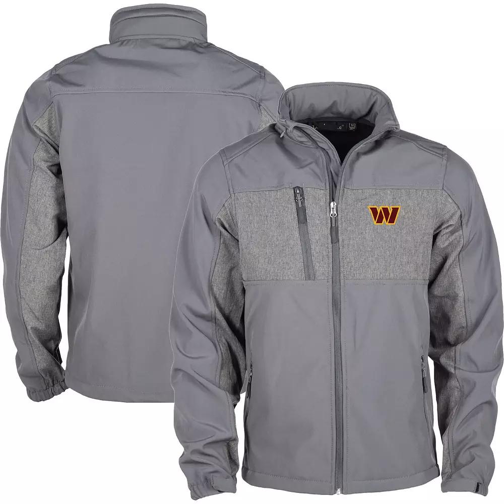 Men's Dunbrooke Graphite Washington Commanders Zephyr Softshell Full-Zip Jacket, Size: Small, Wft Dark G Product Image