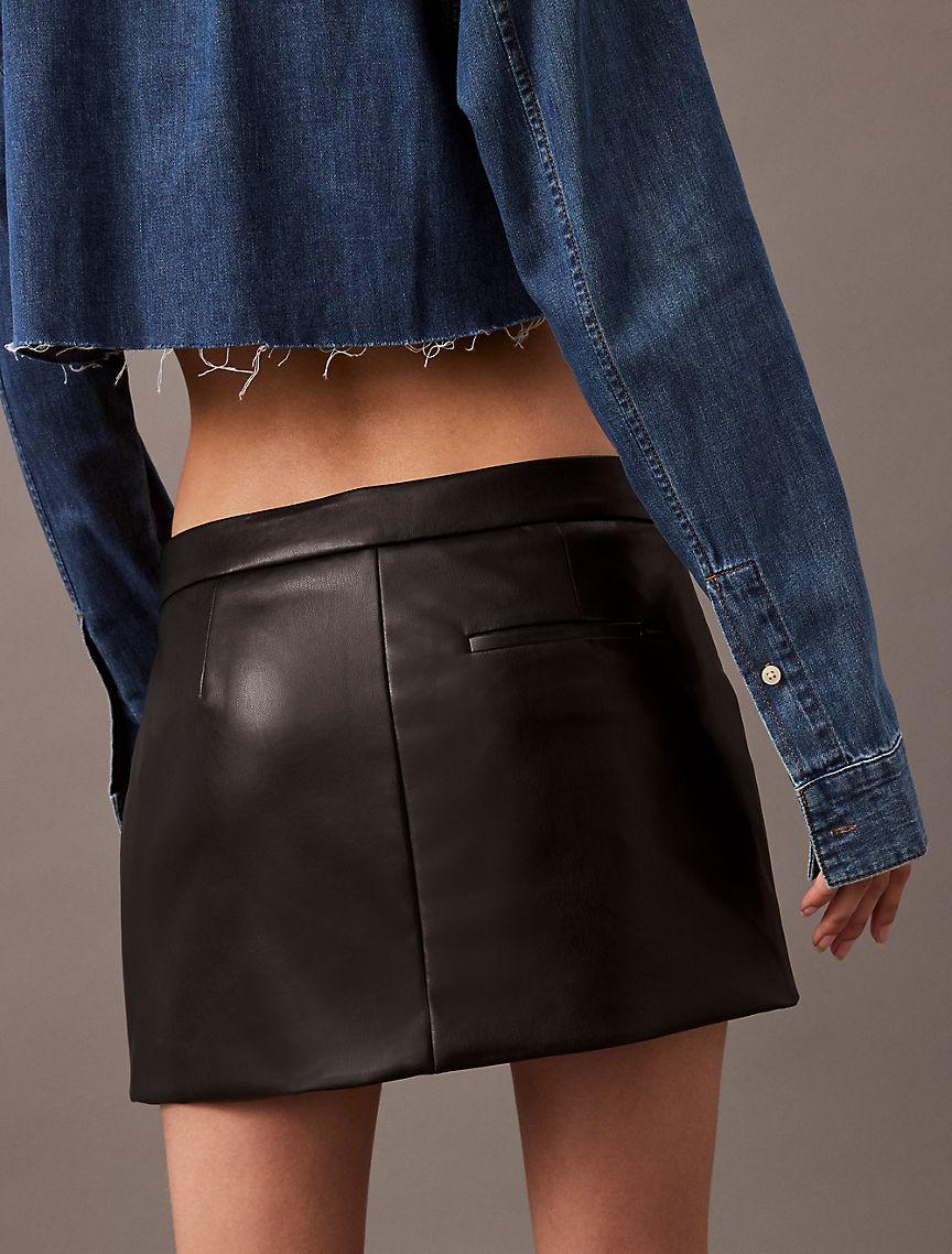 Faux Leather Miniskirt Product Image