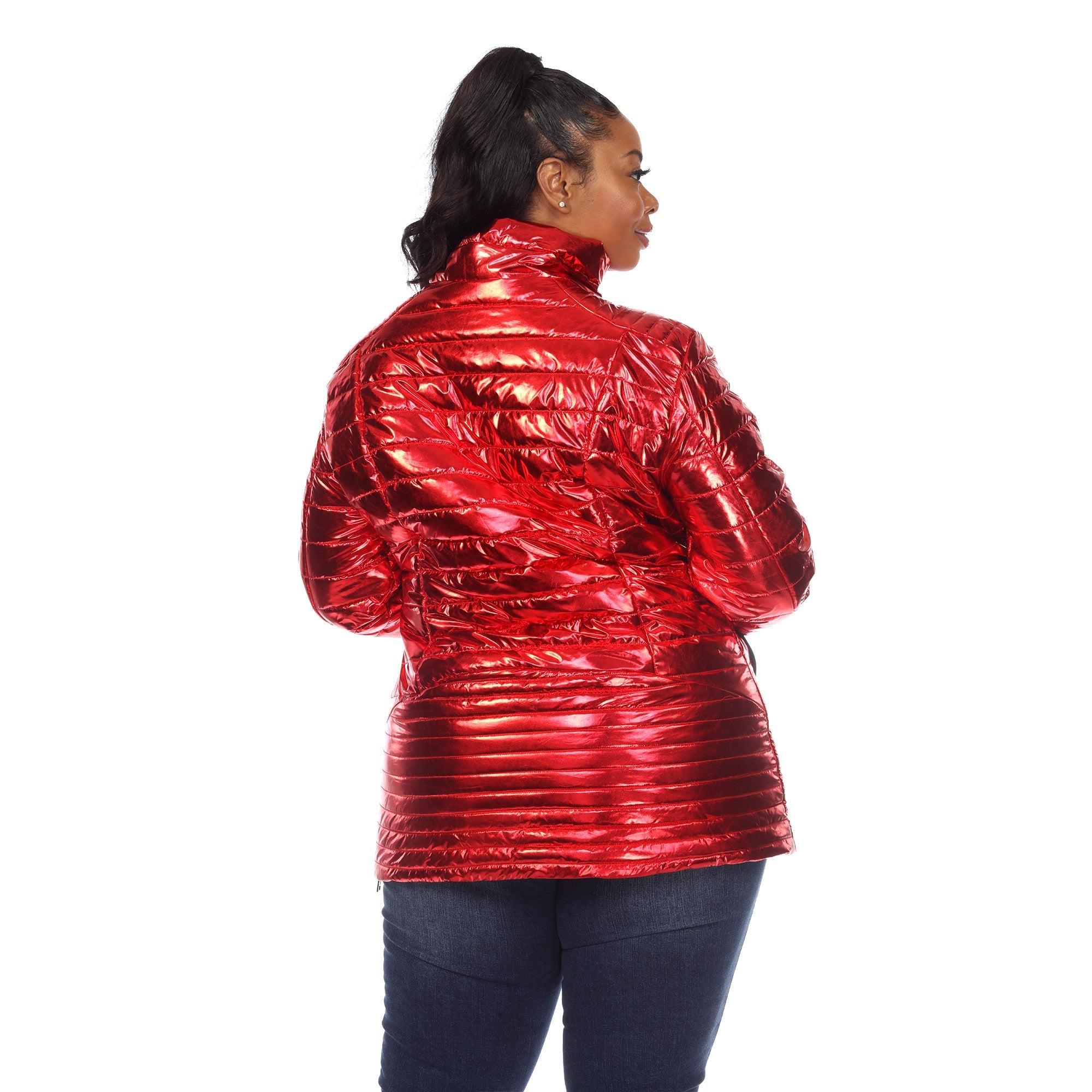 Metallic Puffer Coat - Plus Product Image