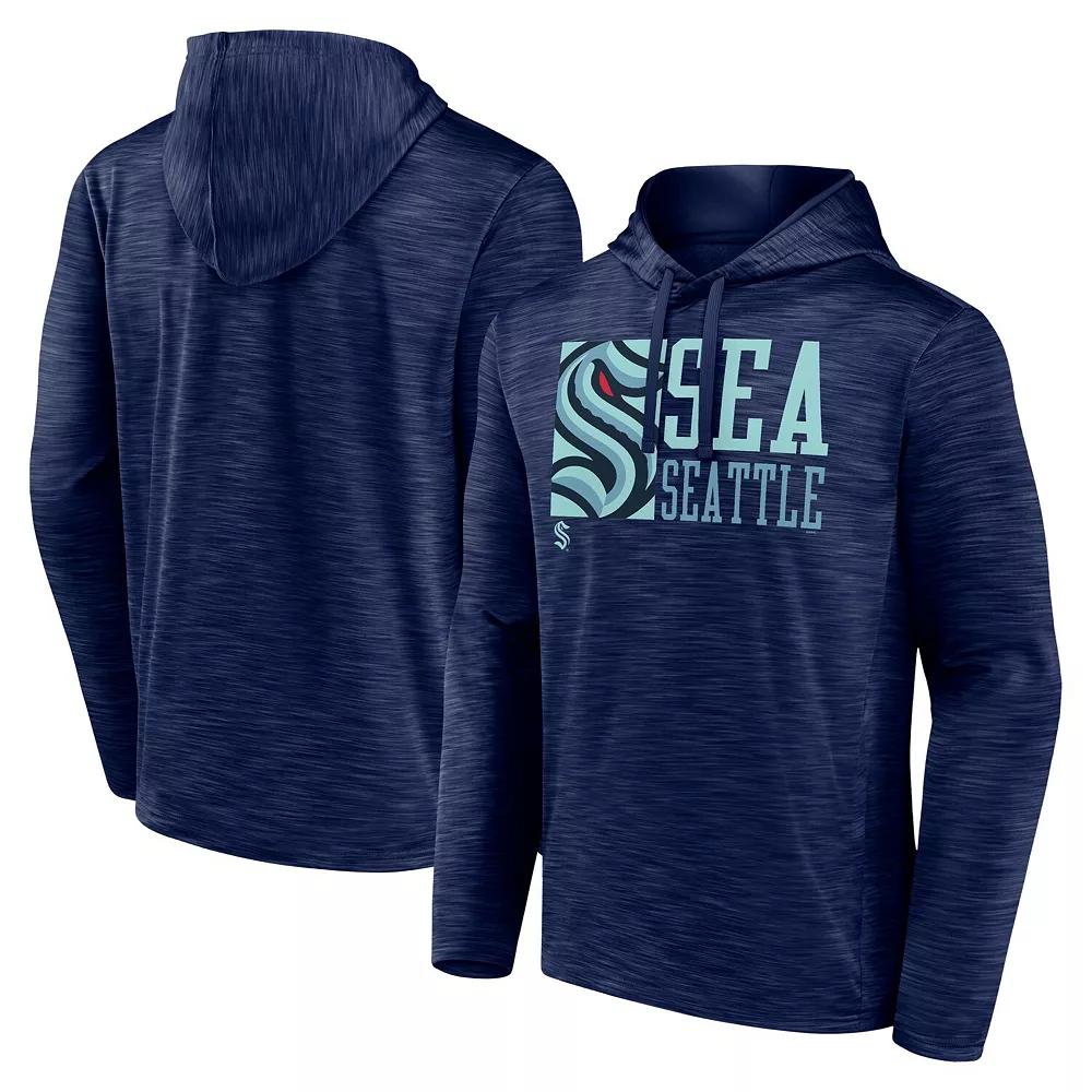 Men's Fanatics Deep Sea Blue Seattle Kraken Never Quit Pullover Hoodie,  Product Image