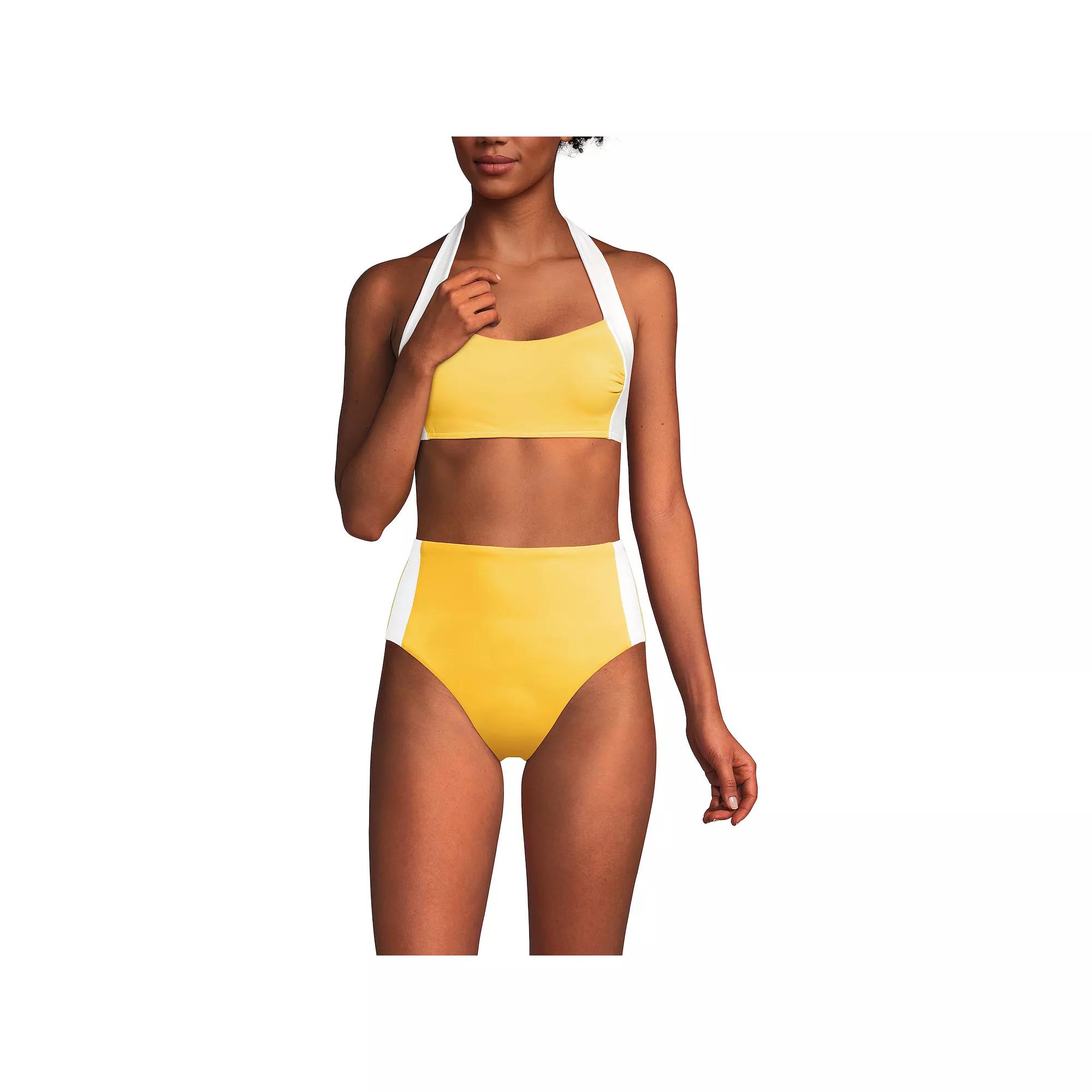 Women's Lands' End Seamed Halter V-Neck Swim Top,  Product Image