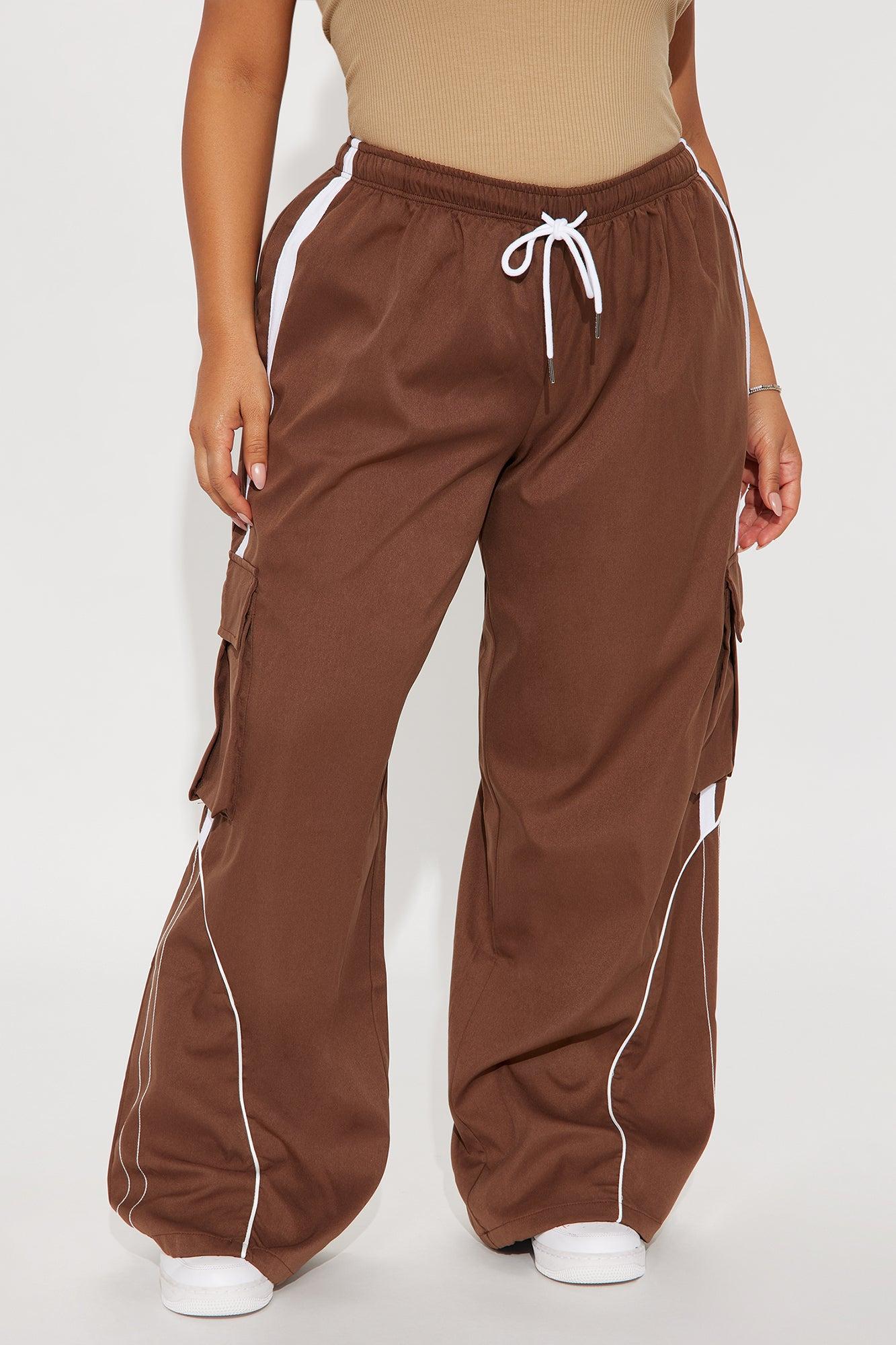 Get To Know Me Cargo Track Pant - Chocolate/Combo Product Image