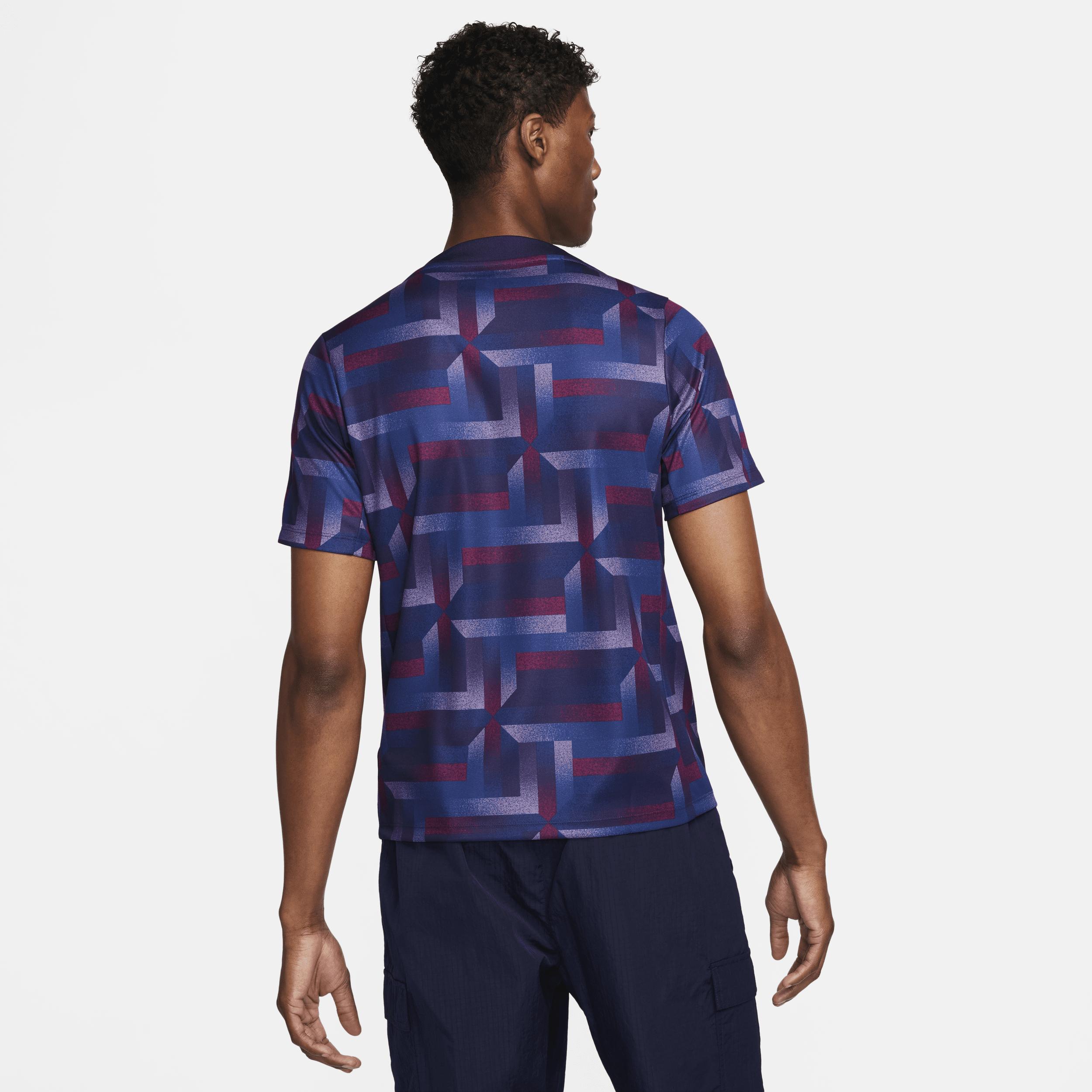 England Academy Pro Nike Mens Dri-FIT Soccer Pre-Match Short-Sleeve Top | FJ2725-555 Product Image