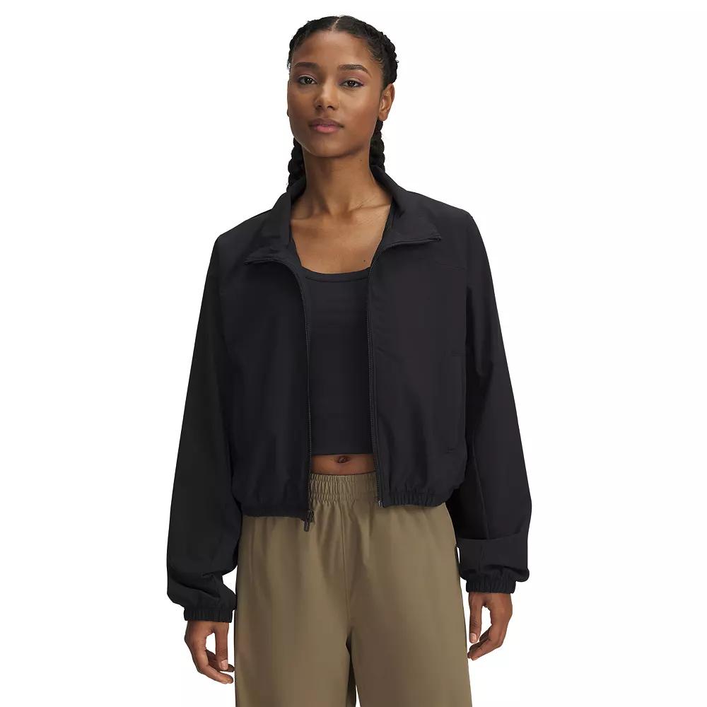 Women's Under Armour Rival Woven Crop Jacket,  Product Image