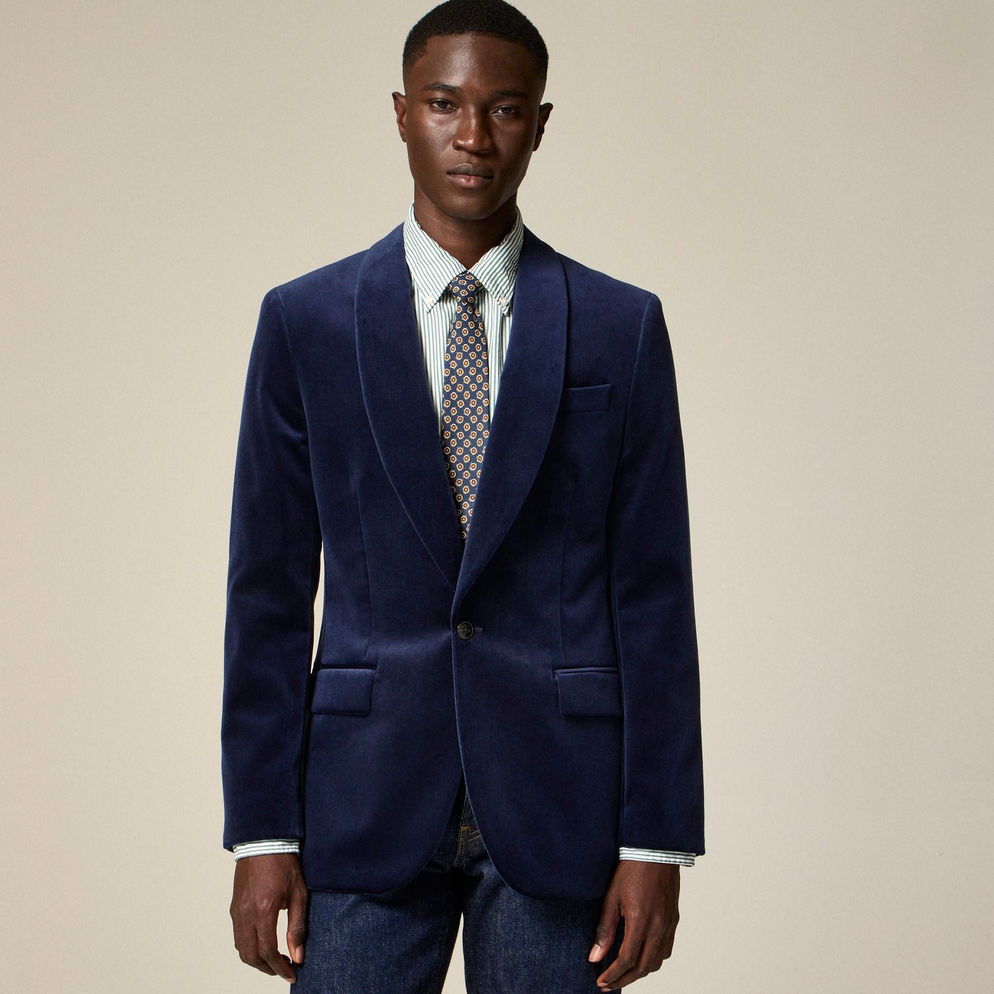 Shawl-collar dinner jacket in velvet Product Image