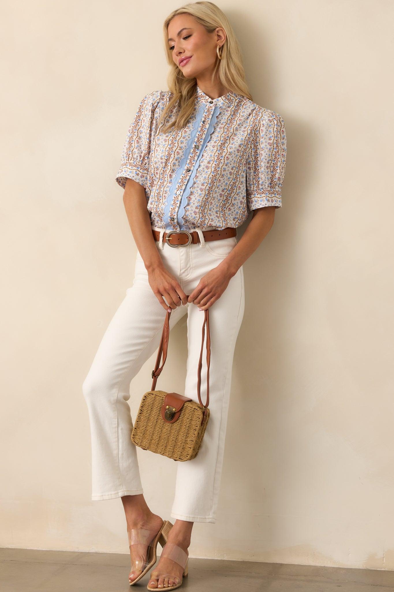 All My Life White High Waisted Straight Leg Jeans Product Image