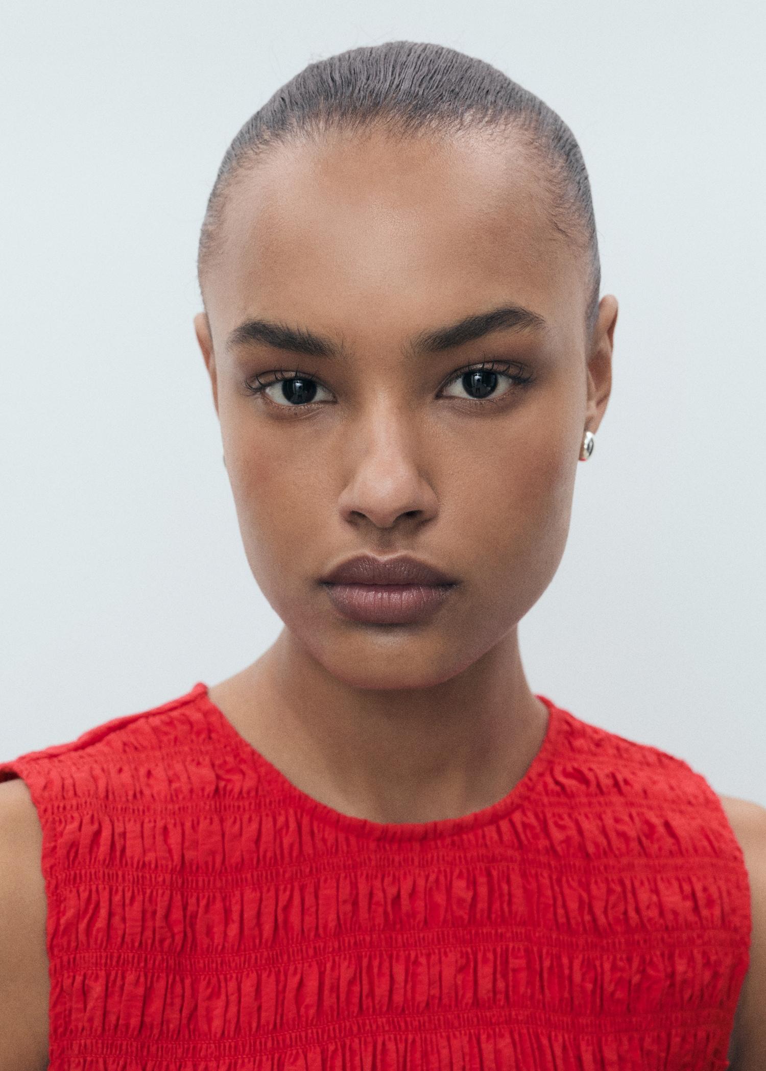 Flared dress with gathered body - Women | MANGO USA Product Image