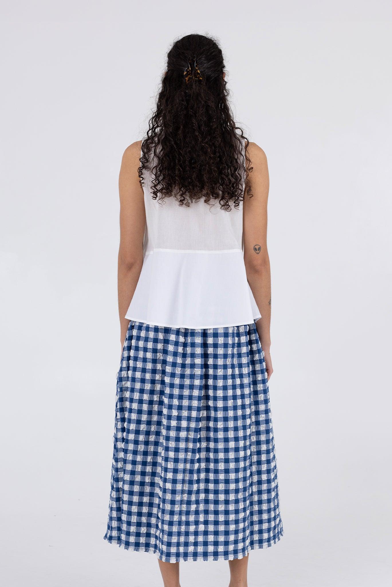 Saturday Skirt - Navy Check Product Image