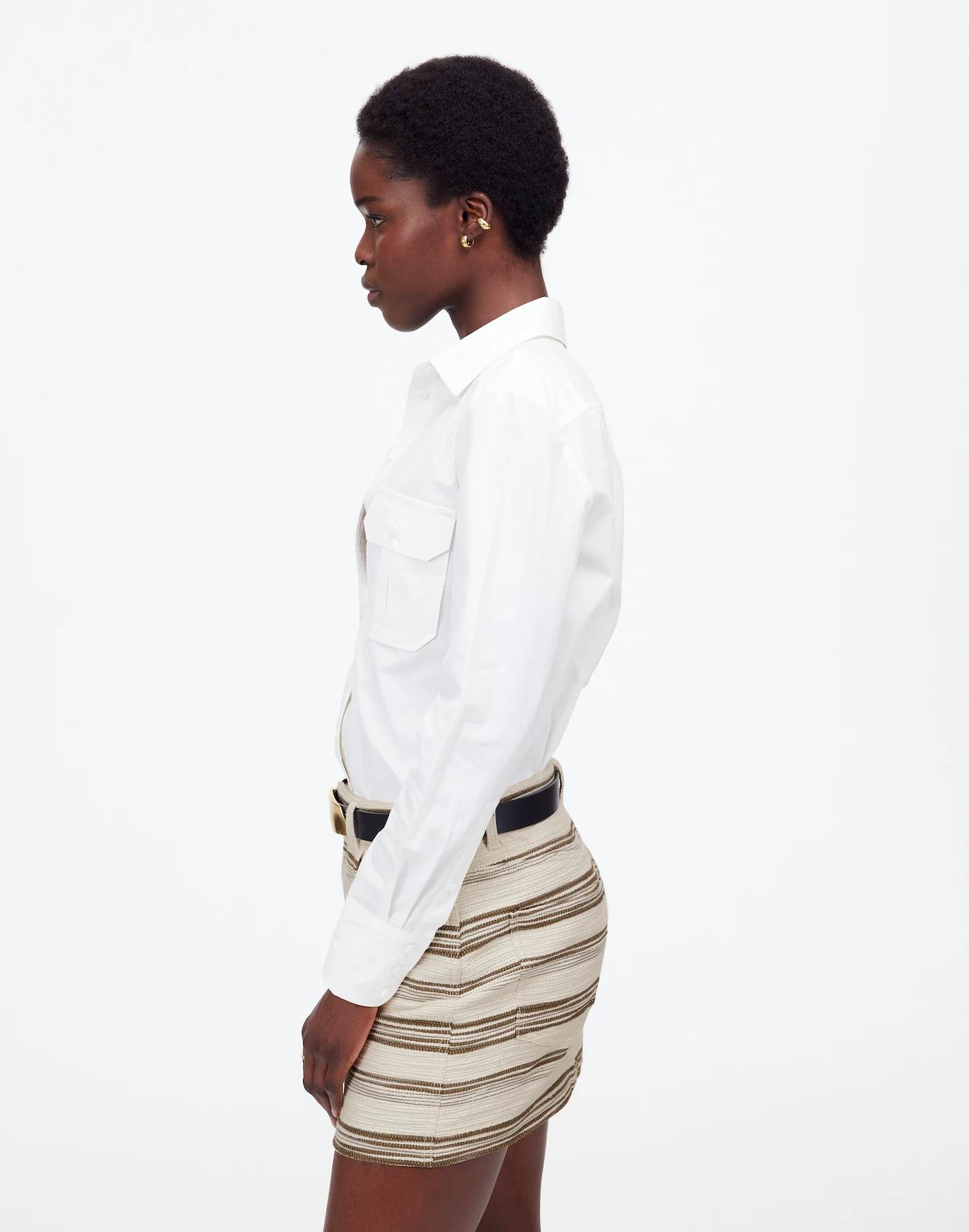 Mini Skirt in Striped Tweed Product Image