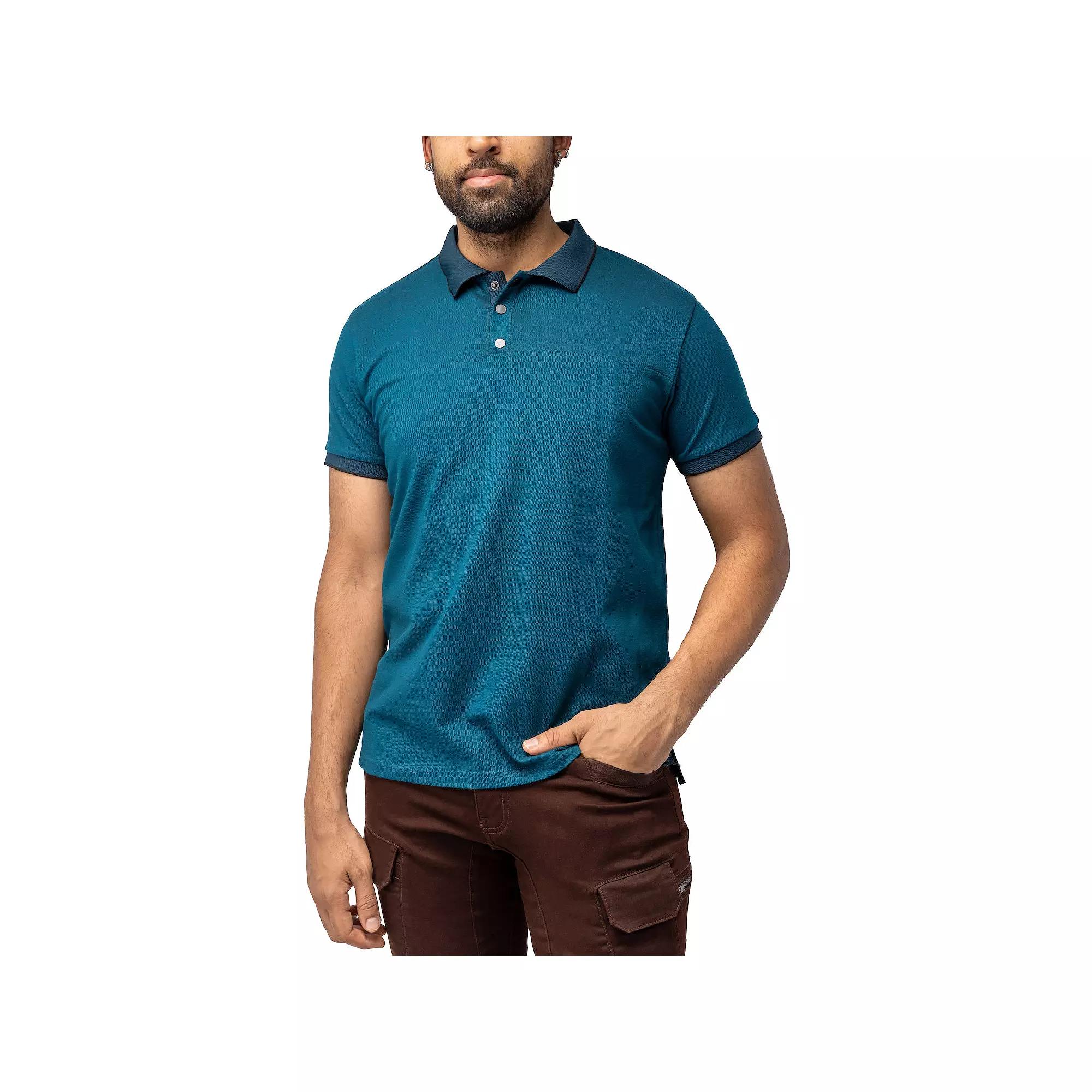 Men's Xray Short Sleeve Pieced Pique Tipped Golf Polo,  Product Image