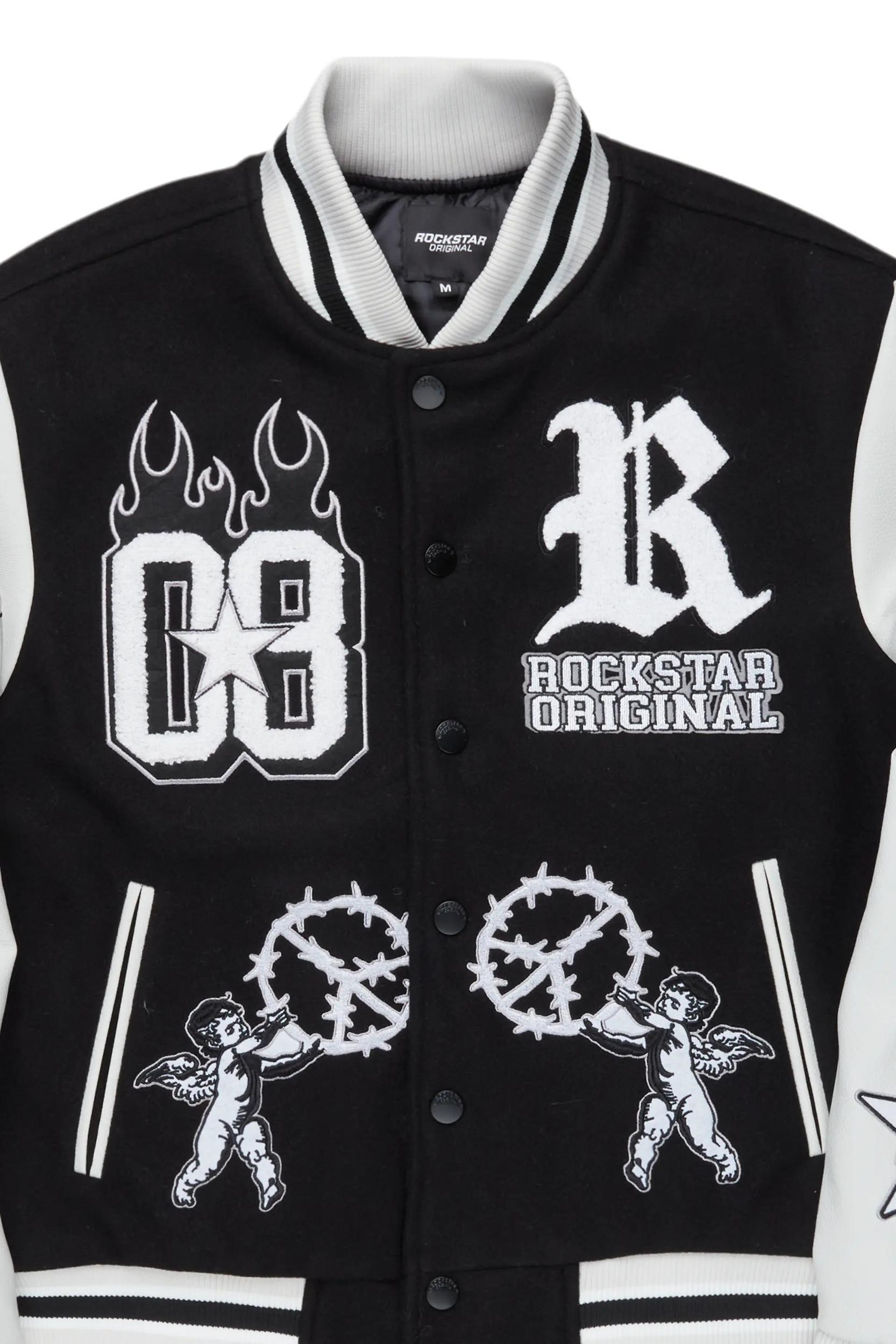 Rune Black Varsity Jacket Male Product Image