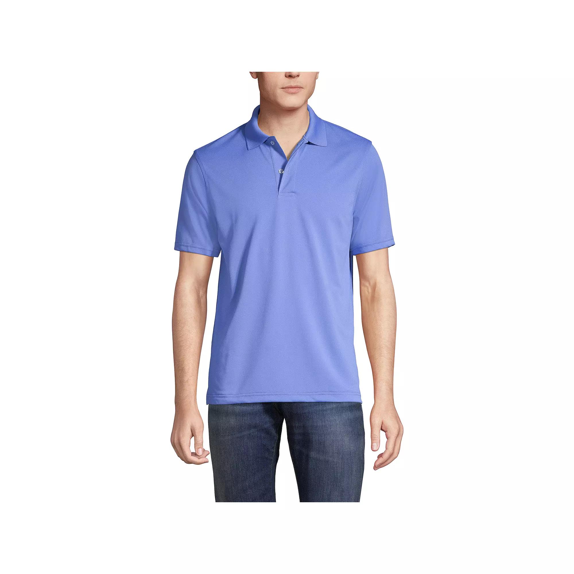 Men's Lands' End Short Sleeve Quick-Dry Stain-Release Polo Shirt,  Product Image