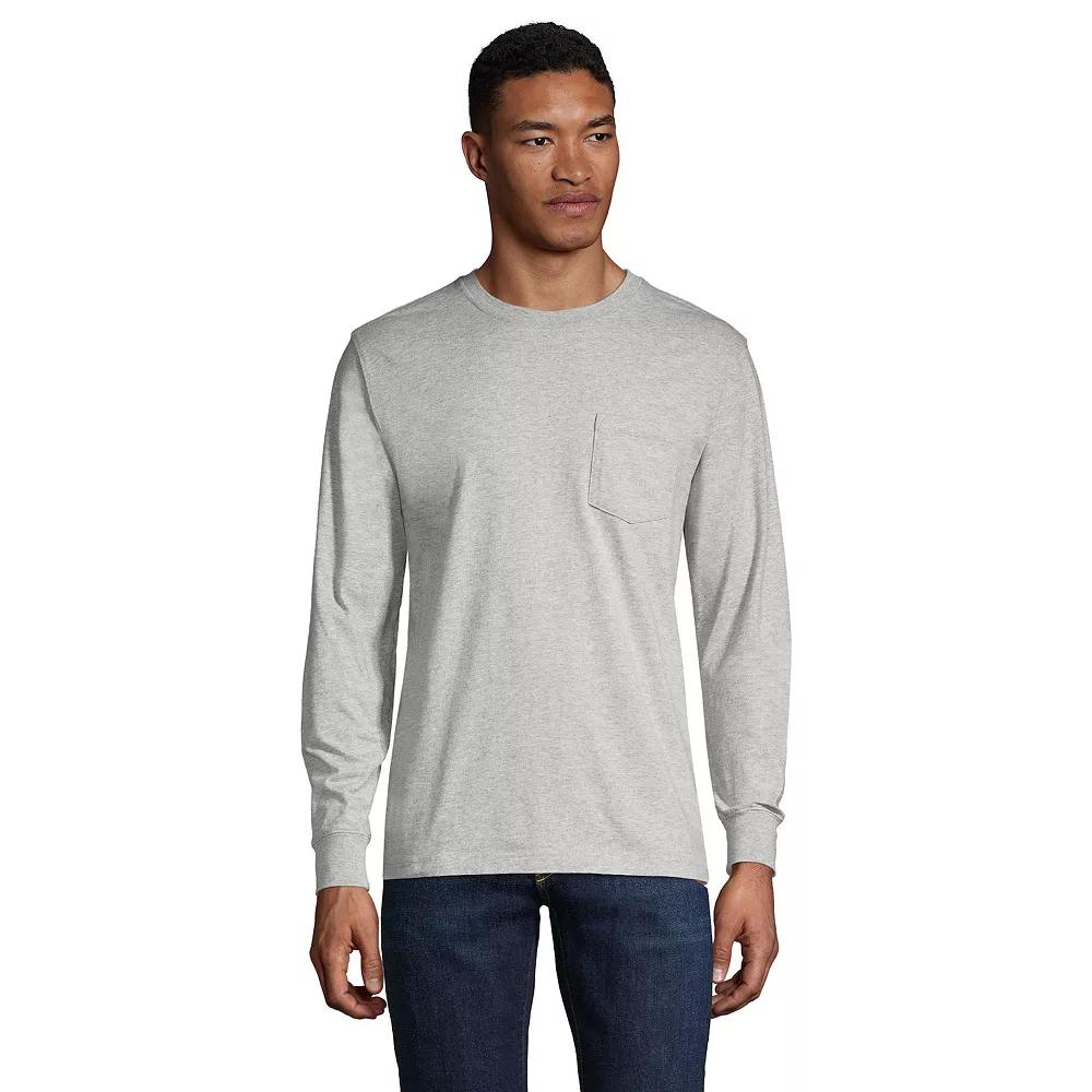 Big & Tall Lands' End Super-T Pocket Tee, Men's,  Product Image