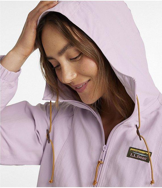 L.L.Bean Mountain Classic Color Block Hooded Kangaroo Pocket Weather Resistant Anorak Jacket Product Image