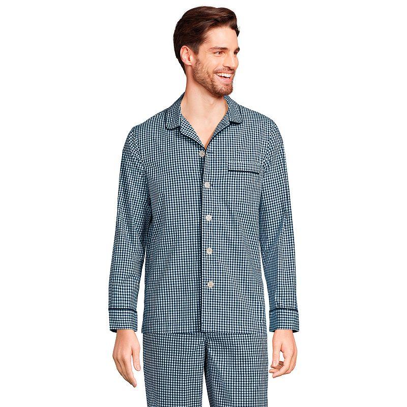 Big & Tall Lands' End Poplin Pajama Sleep Shirt, Men's,  Product Image