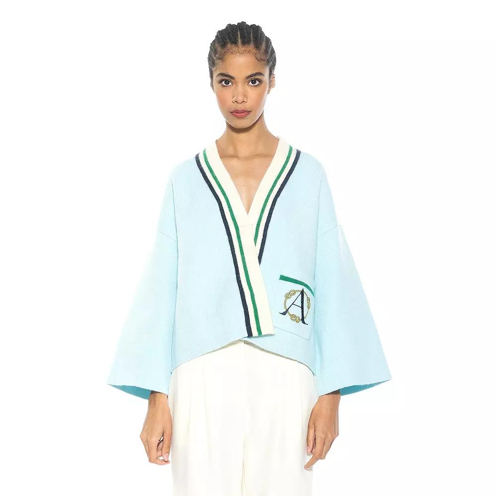 Women's ALEXIA ADMOR Gabbi Nautical Stripe Knit Short Jacket,  Product Image