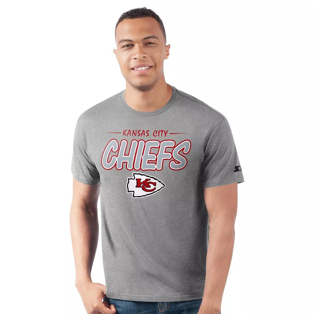 Men's Starter Heather Gray Kansas City Chiefs Prime Time T-Shirt,  Product Image