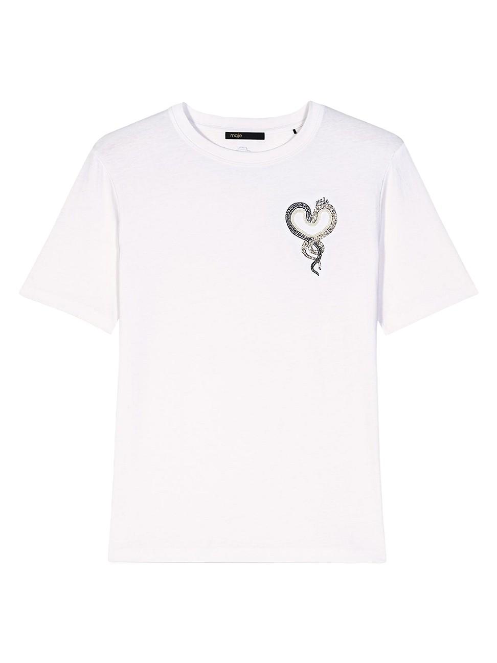 Womens Embroidered T-Shirt Product Image