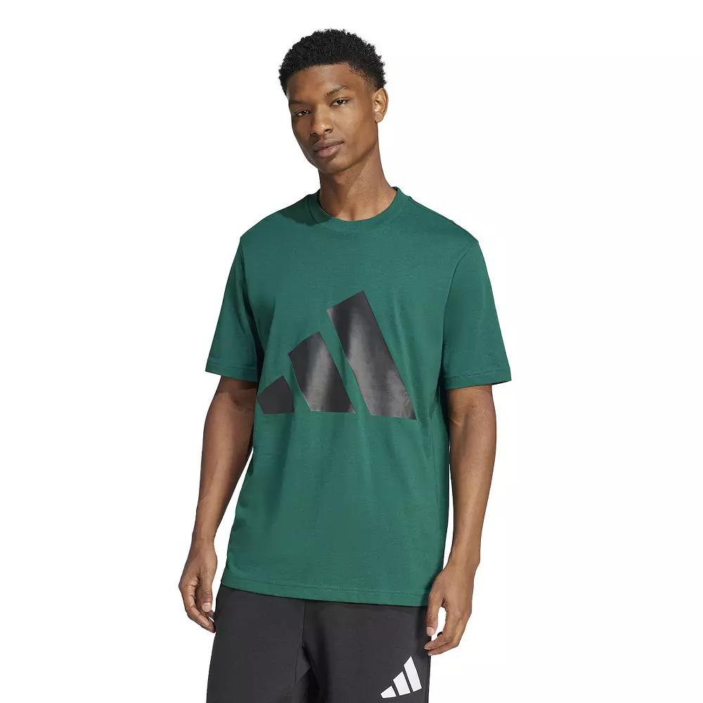 Men's adidas Essentials Big Logo Sportswear T-Shirt, Size: Medium, Collegiate Green Product Image