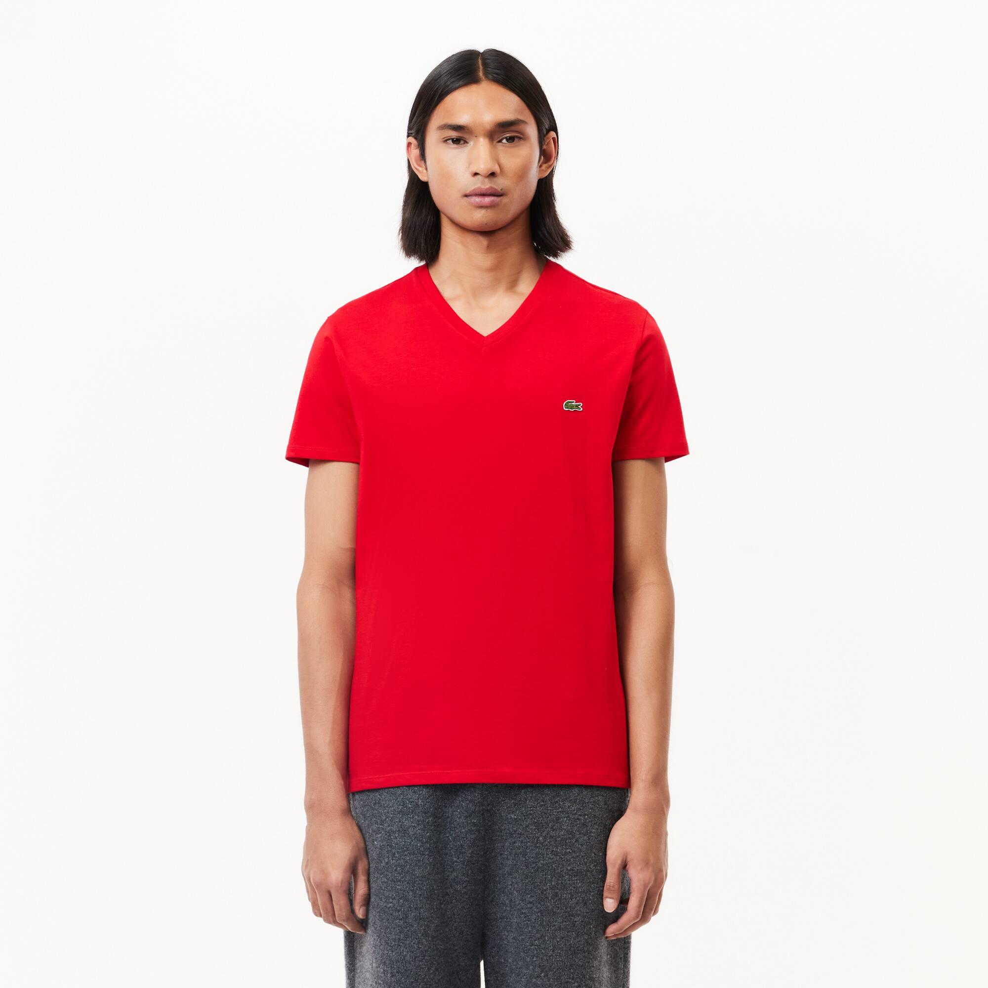 Men's Lightweight Pima Cotton V-Neck T-Shirt Product Image