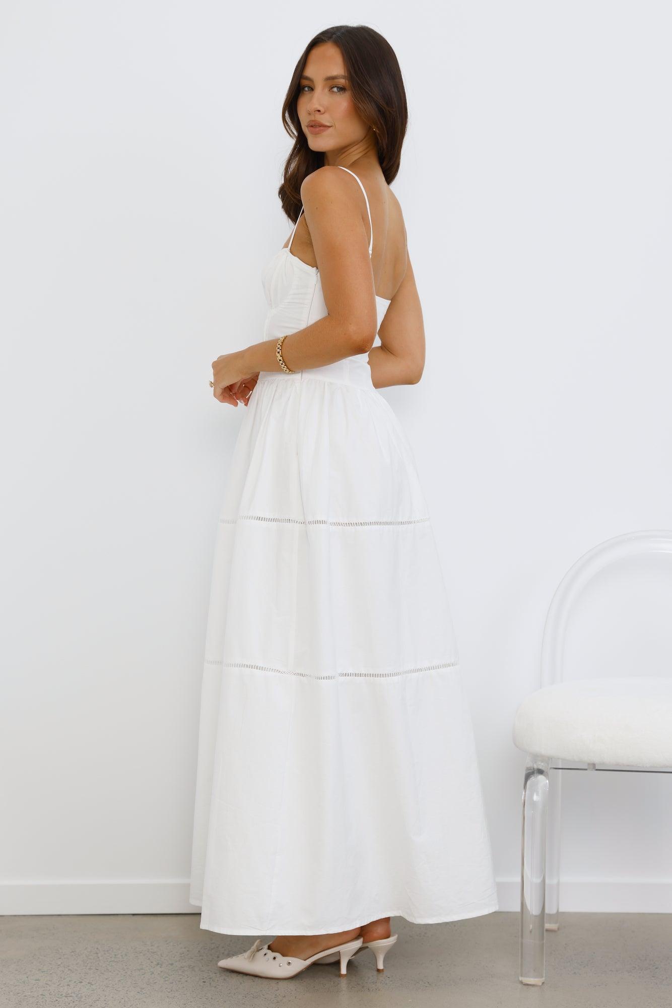 Chic At Sunset Maxi Dress White Product Image