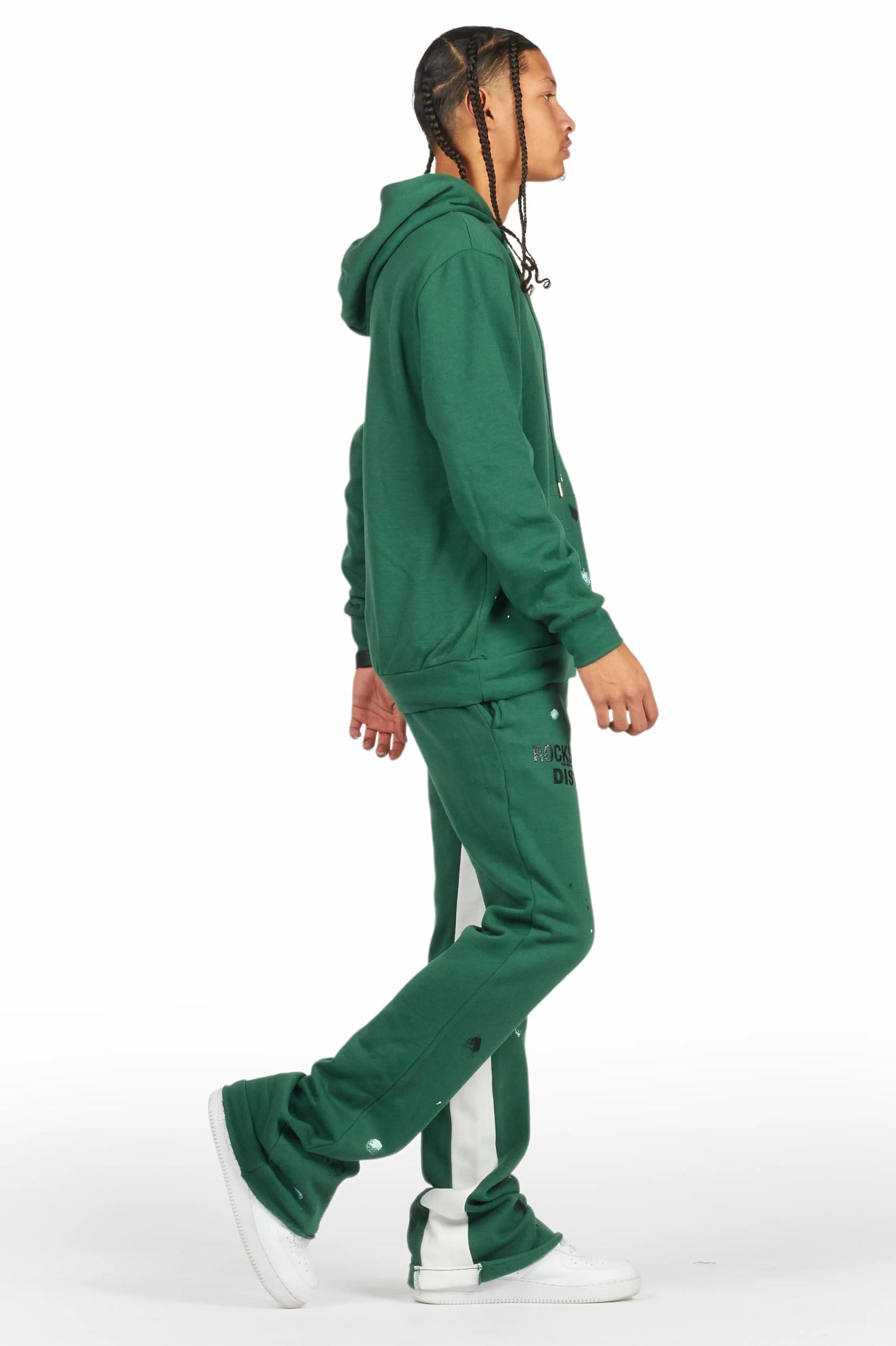 Jaco Green Hoodie Baggy Fit Pant Track Set Male Product Image