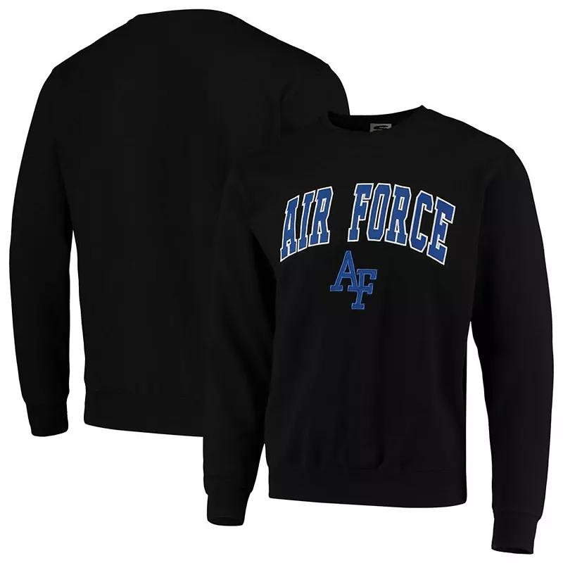 Men's Colosseum Black Air Force Falcons Arch & Logo Sweatshirt,  Product Image