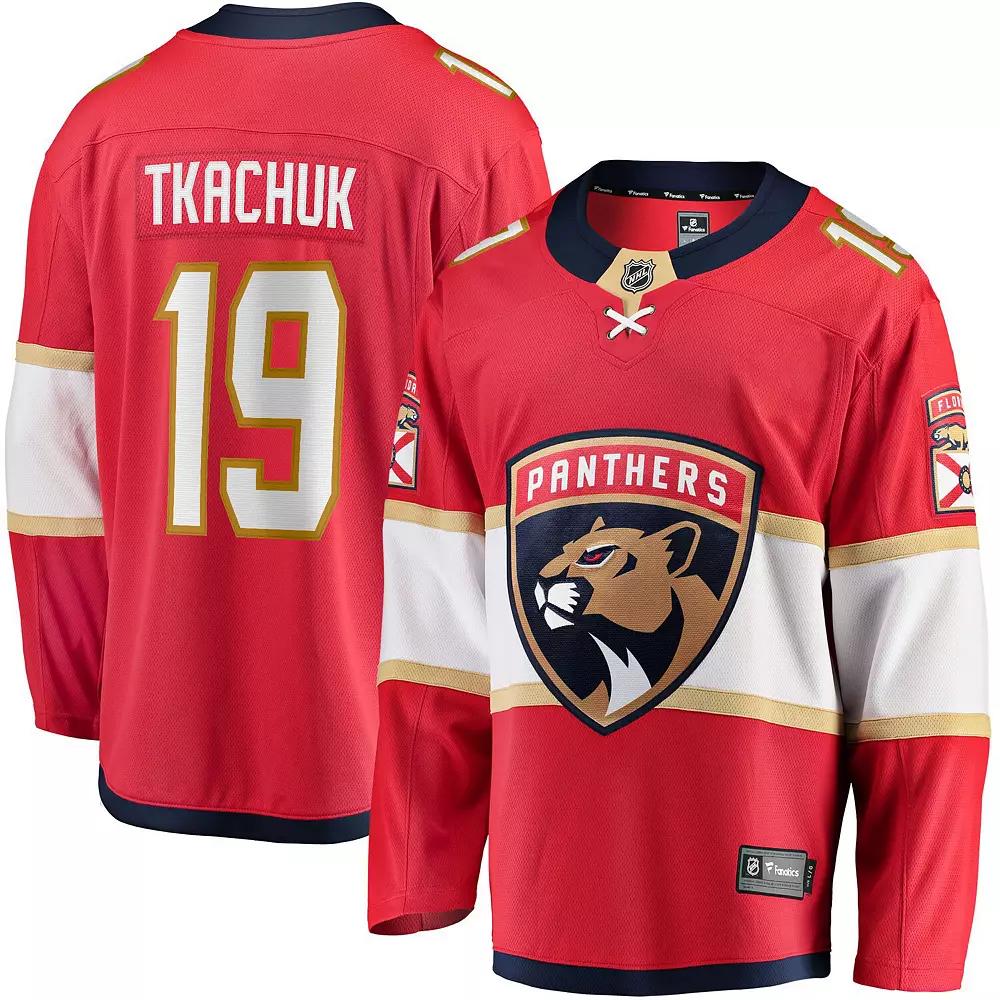 Men's Fanatics Branded Matthew Tkachuk Red Florida Panthers Home Breakaway Player Jersey,  Product Image