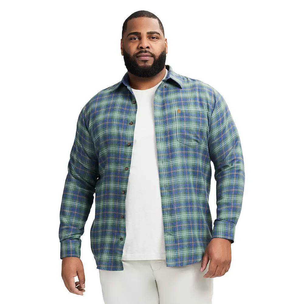 Big & Tall IZOD Stratton Flannel Long Sleeve Button Down Shirt, Men's,  Product Image
