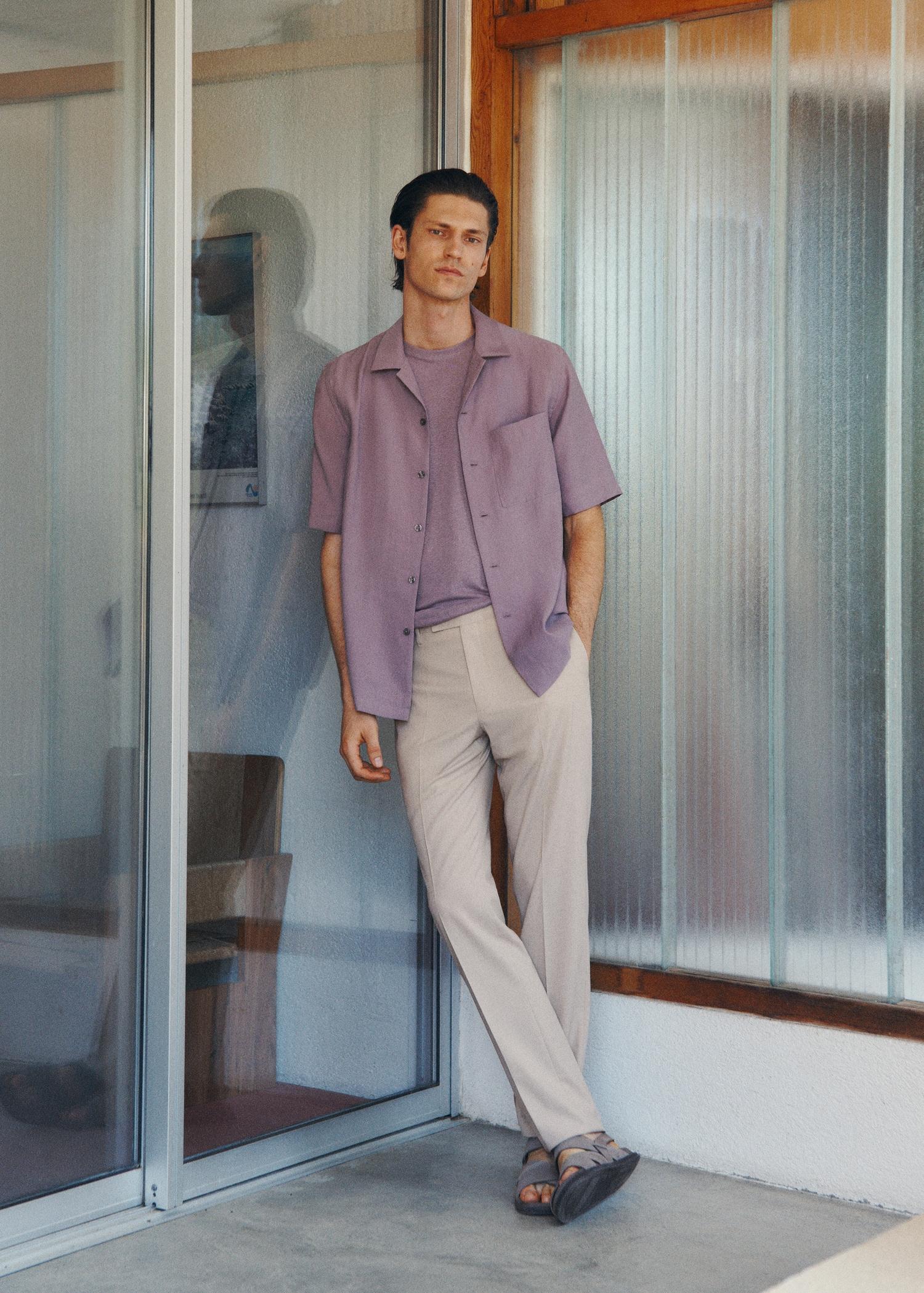 Milan slim-fit suit pants - Men | MANGO USA Product Image