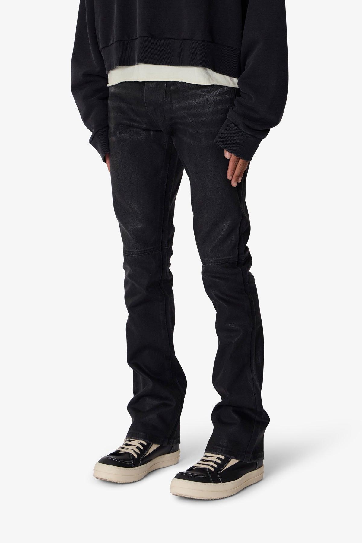 B729 Waxed Denim - Black Product Image