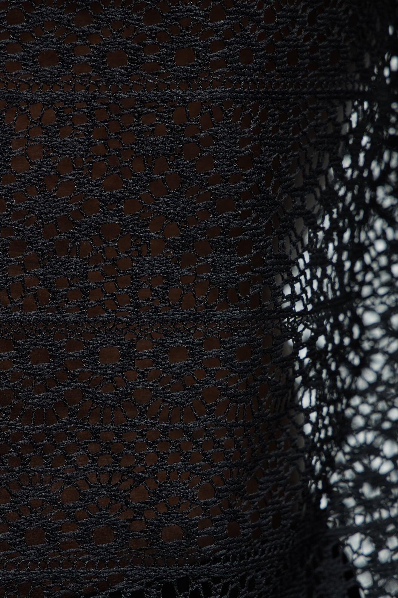 Edson Open Knit Tank - Black Product Image