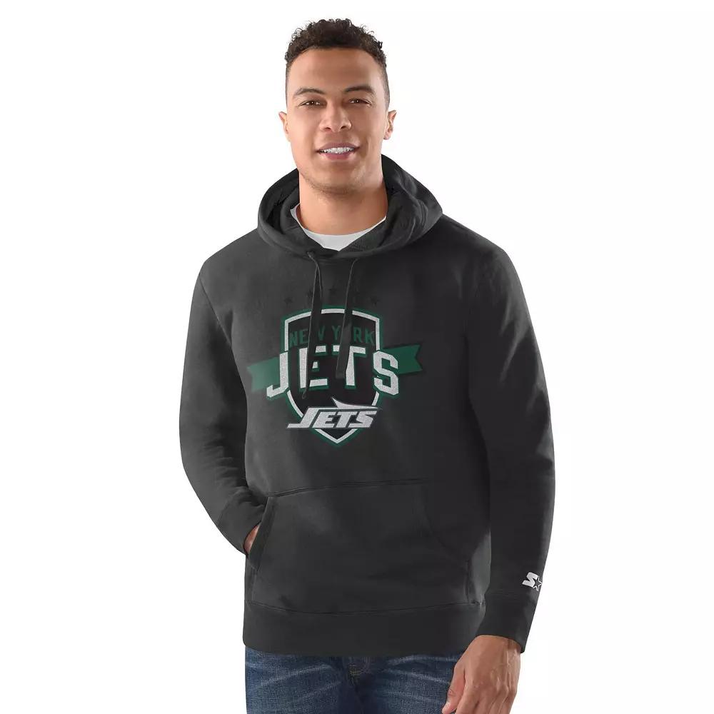 Men's Starter Charcoal New York Jets Vintage Pullover Hoodie, Size: Medium Product Image