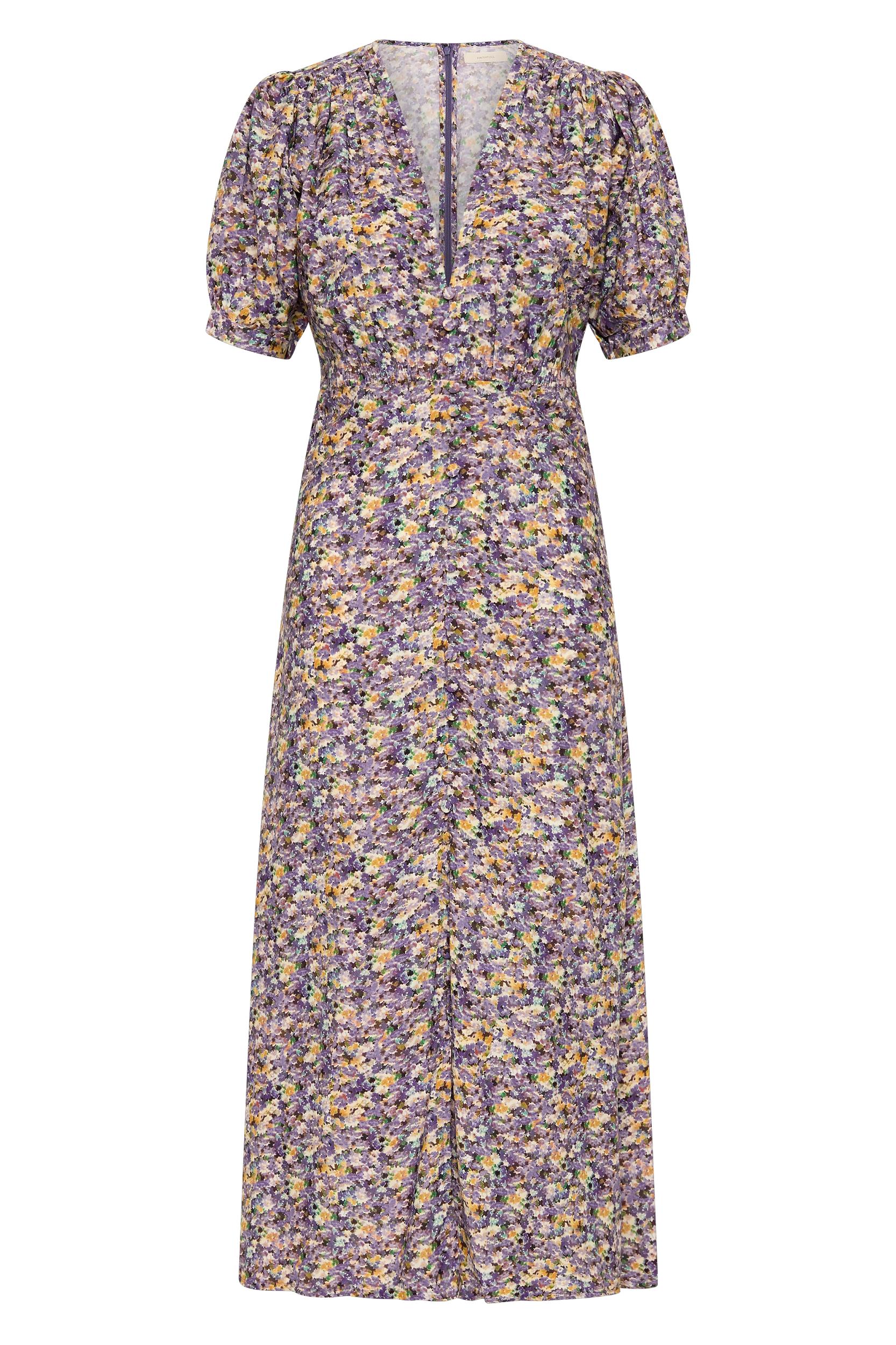 Bellavista Midi Dress Valerie Floral Purple - Final Sale Product Image