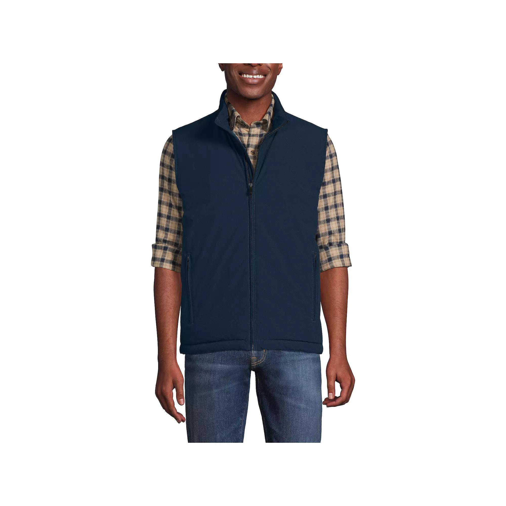 Men's Lands' End Commuter Refined Non-Quilted Vest,  Product Image