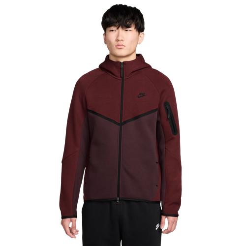 Nike Mens Nike Tech Fleece Full-Zip Windrunner Hoodie - Mens Maroon/Maroon Product Image