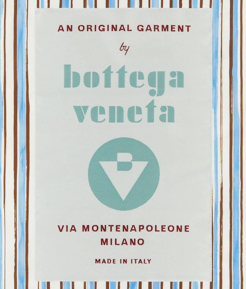 Women's Striped Silk Pyjama Set  in Admiral/brown Product Image