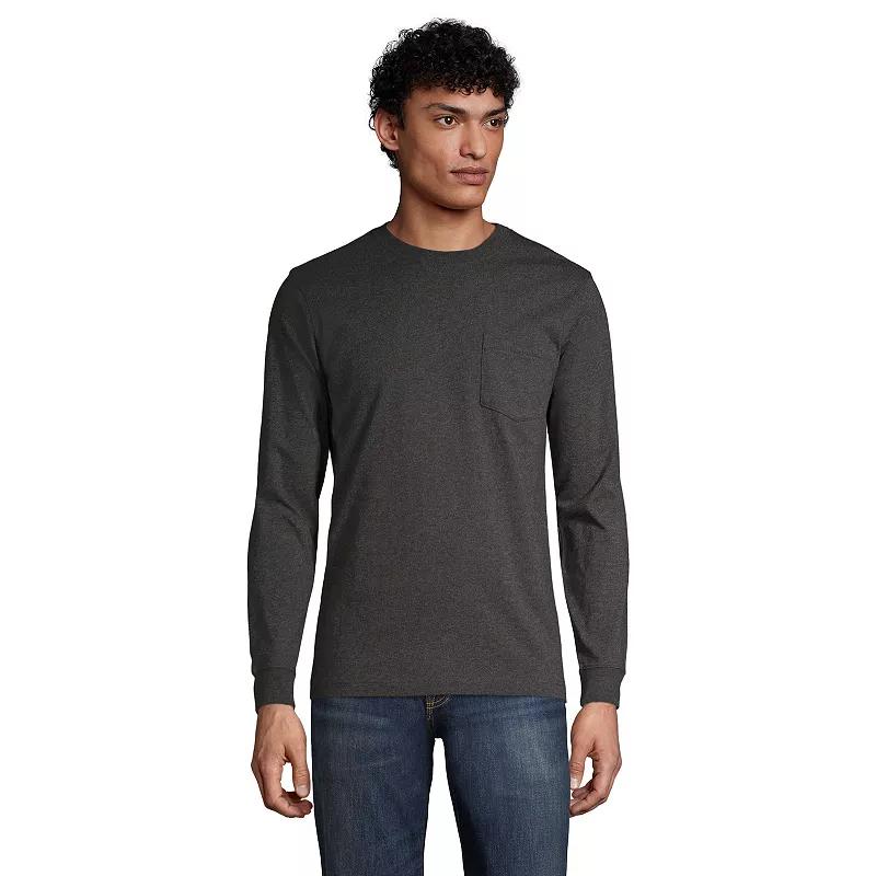 Big & Tall Lands' End Super-T Pocket Tee, Men's,  Product Image