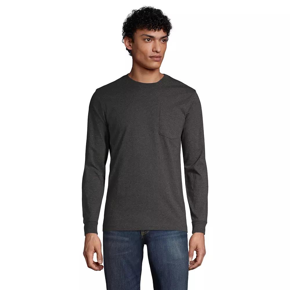 Big & Tall Lands' End Super-T Pocket Tee, Men's,  Product Image